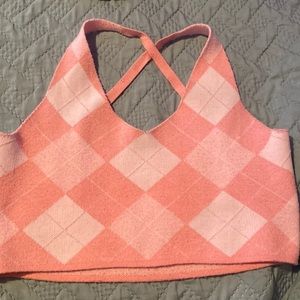 prissy, pink halter top